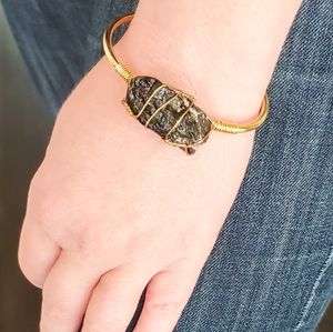 Crystal Quartz Natural Stone Bangle Bracelet